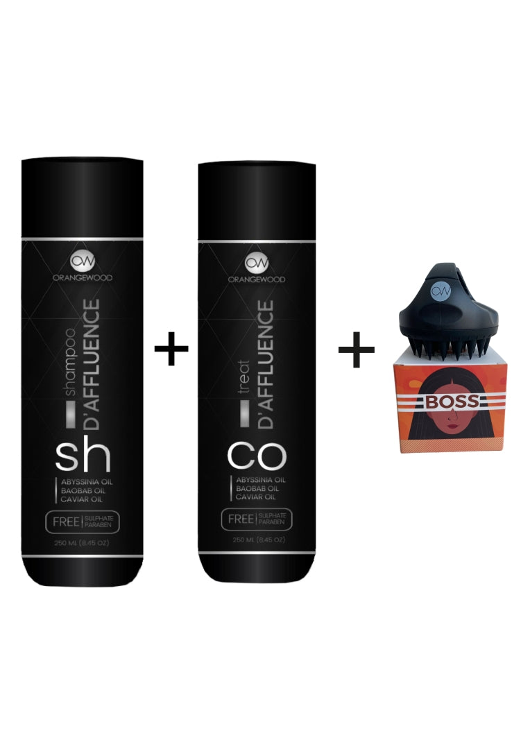 Orangewood  Combo - D'Affluence Shampoo + Boss Brush - 250ml +1