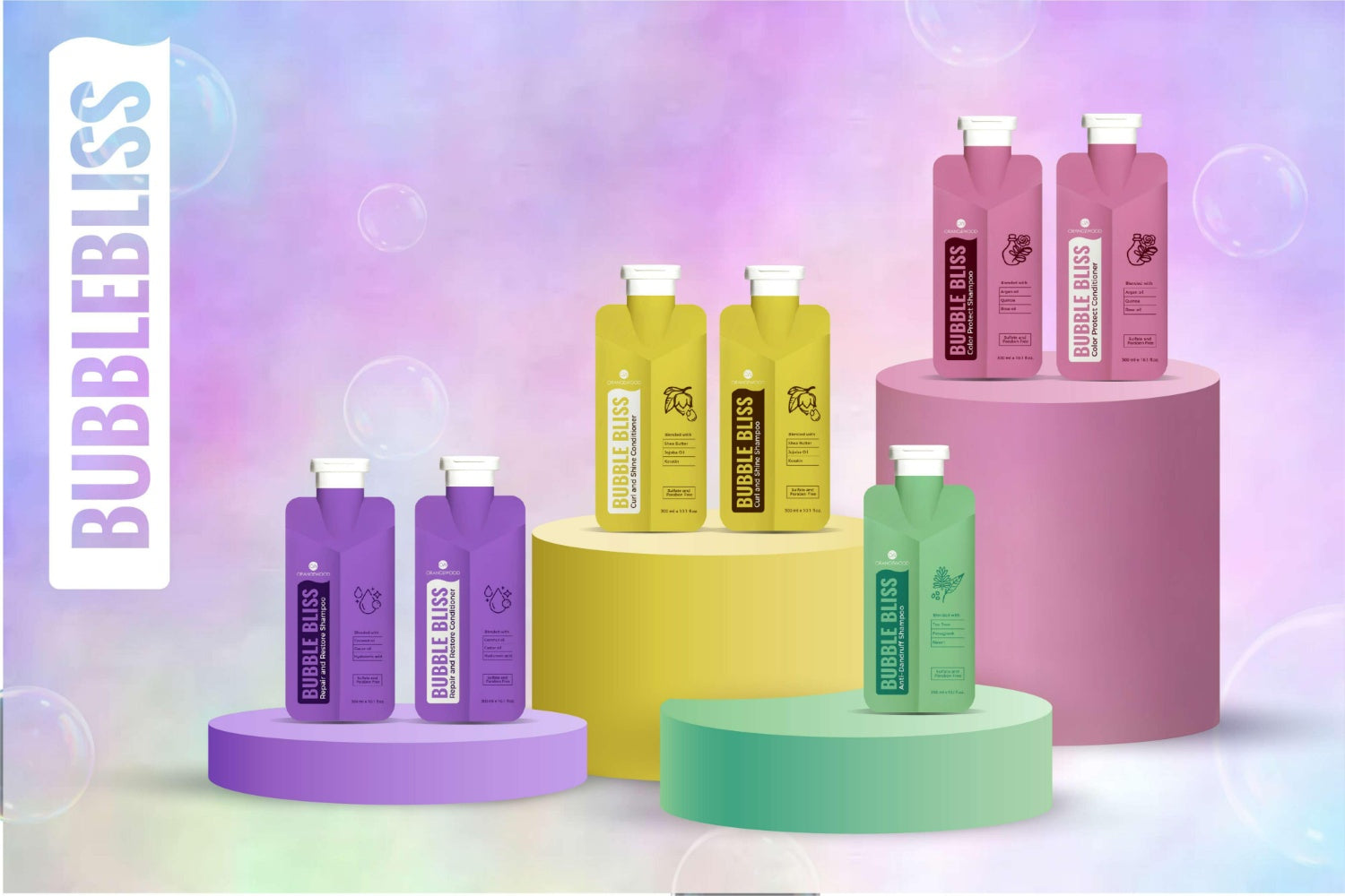 Orangewood Bubble Bliss Color Protect Shampoo - 300ml