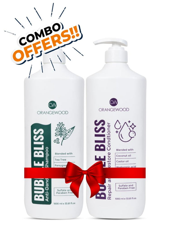 OW COMBO - OW Bubble Bliss Anti Dandruff Shampoo & Repair Restore Conditioner