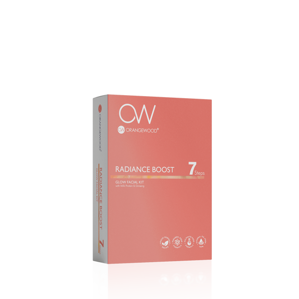 ORANGEWOOD RADIANCE BOOST Facial Kit – 60g | 7-Steps Radiance & Glow Facial | With Vitamin C, Niacinamide & Fruit Extracts | Brightens Skin, Boosts Natural Glow | For All Skin Types | Unisex
