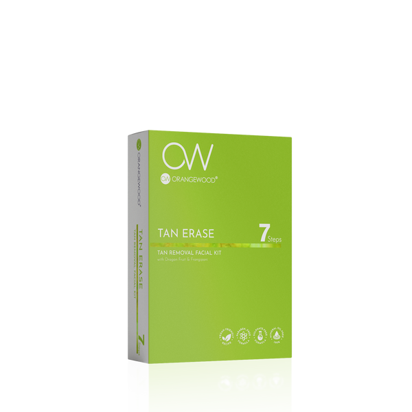 ORANGEWOOD TAN ERASE Facial Kit – 60g | 7-Steps Tan Removal & Brightening Facial | With Aloe Vera, Licorice & Vitamin C | Removes Sun Tan, Evens Skin Tone | Unisex | For All Skin Types