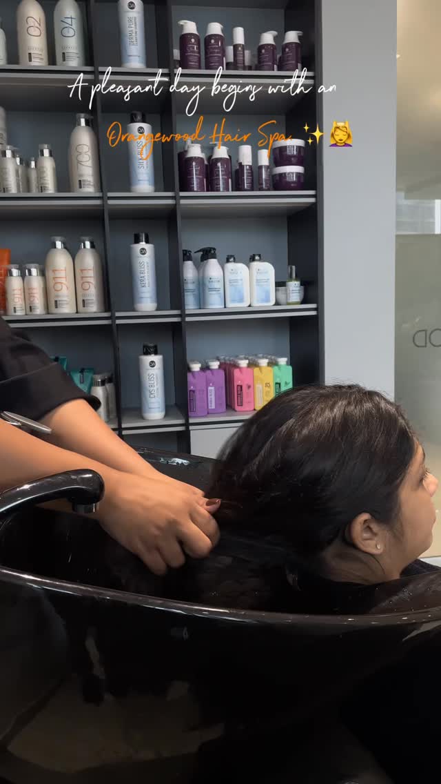 A relaxing professional hair spa